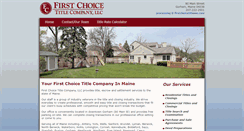 Desktop Screenshot of firstchoicetitleme.com